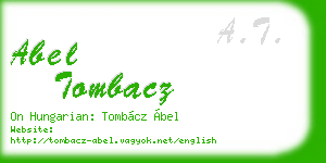 abel tombacz business card